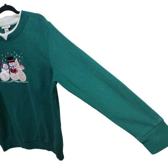 Vintage CW Classics Snow Family GraphicCrewneck SweatshirtGreen XL - Picture 4 of 6